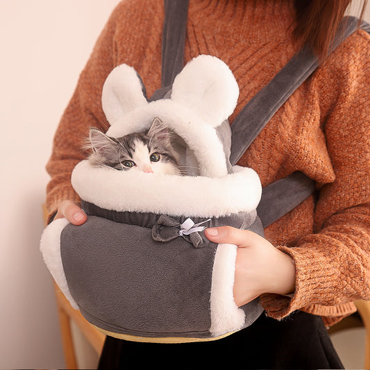 Plüsch-Rucksack für die Katze