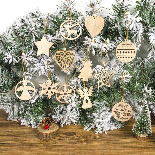 Holz-Weihnachtsanhänger - Vielfältige Designs für festliche Dekoration