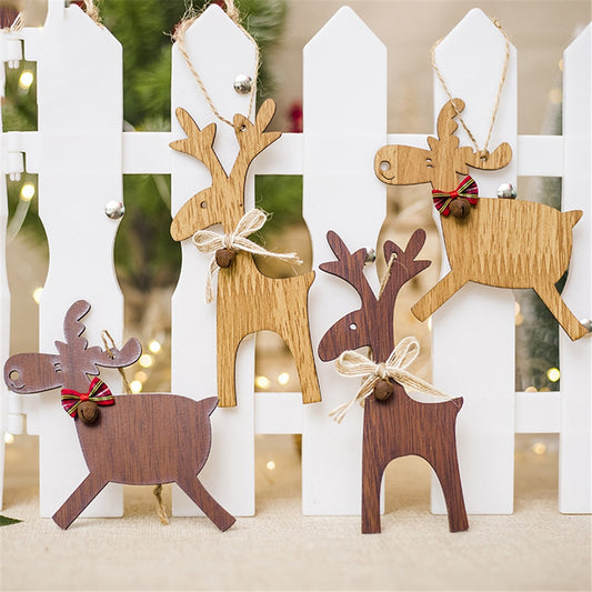 Weihnachtselch aus Holz: Anhänger für den Weihnachtsbaum - DIY Dekoration