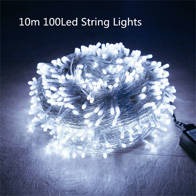 Romantische 10m LED Lichterkette - Weihnachts- & Neujahrsdekoration, 100 LED