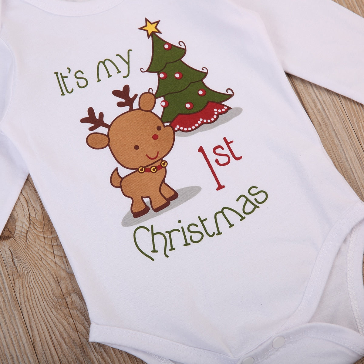 Weihnachts-Strampler für Babys mit Rentier-Motiv