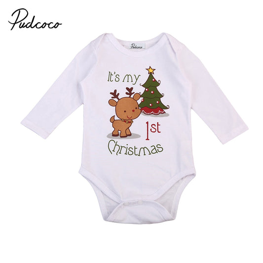 Weihnachts-Strampler für Babys mit Rentier-Motiv