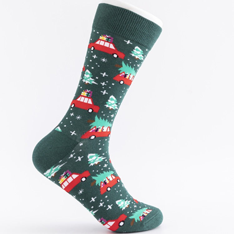 Modische Bunte Weihnachtssocken - Baumwollsocken für Herren und Damen